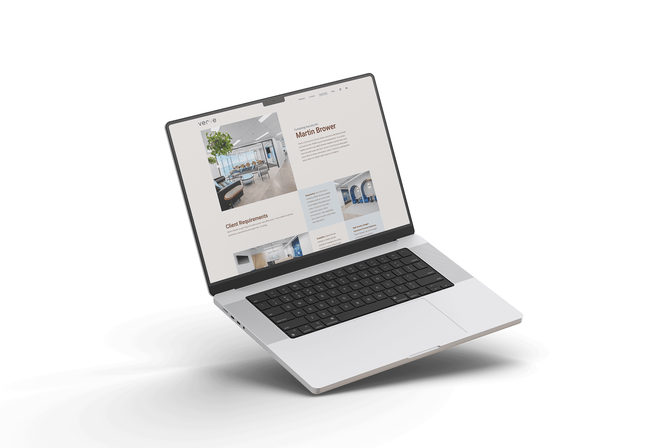 Verve site on MacBook Pro